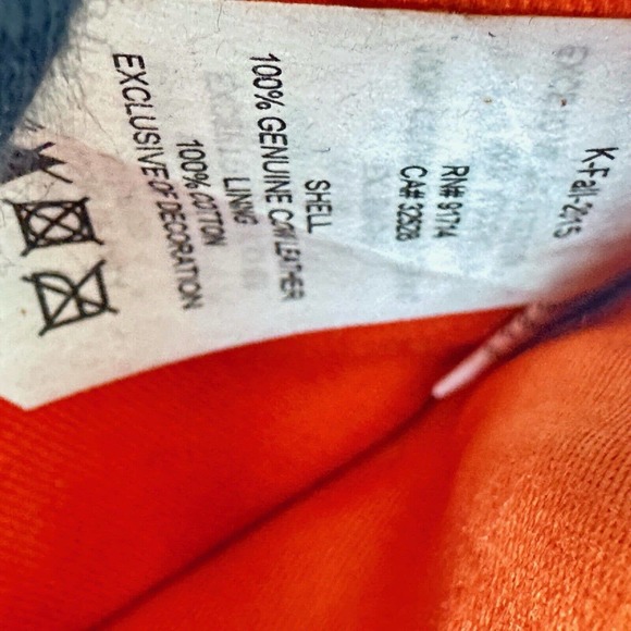 Armani Exchange Orange Pebble Leather Coin Purse & Key Chain Style C05550 - Picture 7 of 7